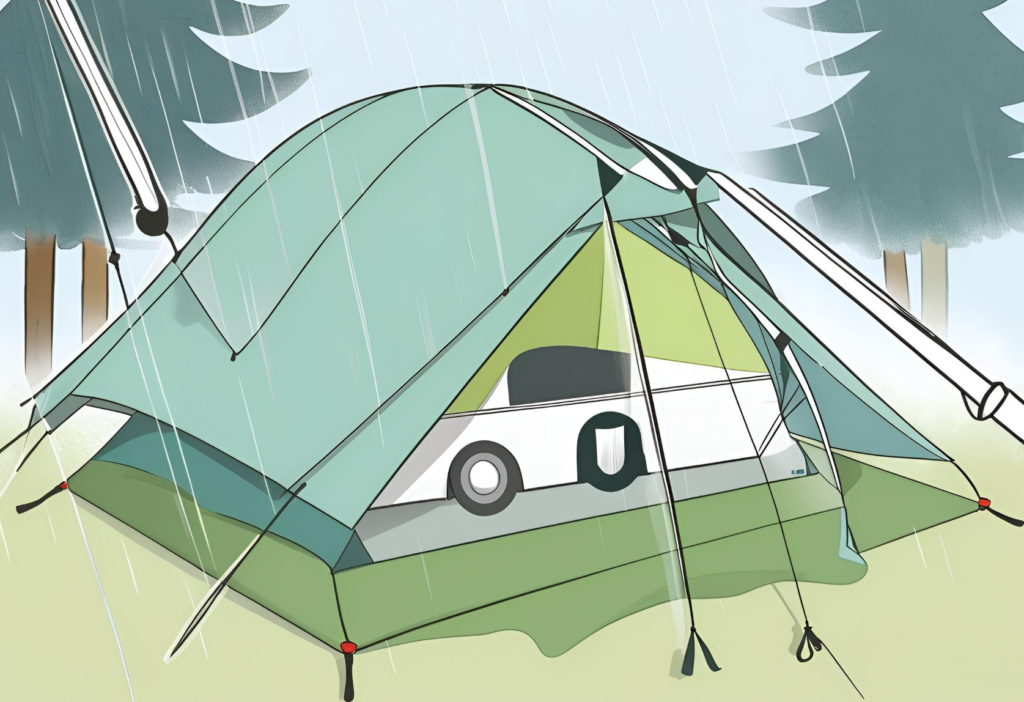 rain fly tent camping